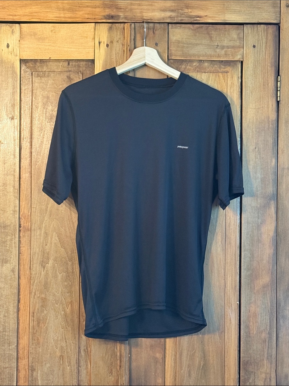 Patagonia Men’s L Black Short-Sleeve Crew Neck Tee Activewear Hiking Outdoors